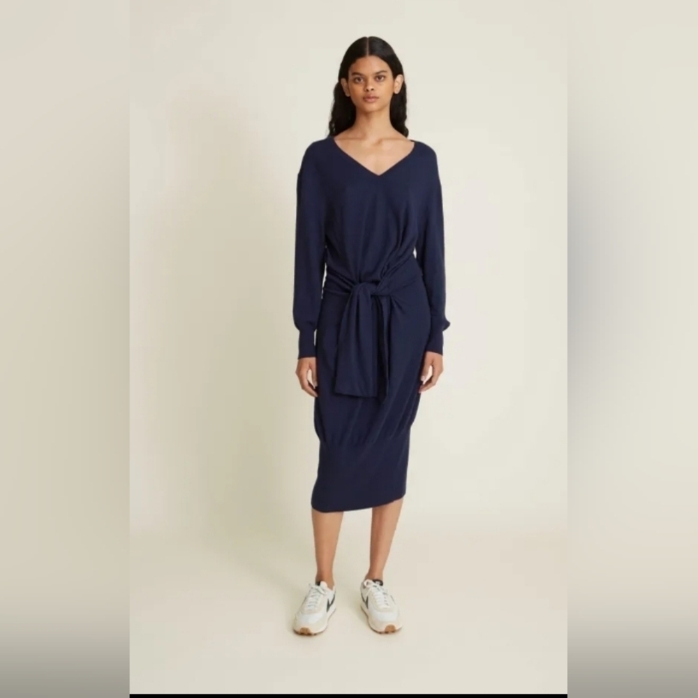 Thakoon wrap tie sweater dress